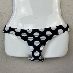 NWOT La Blanca Black and White Polka Dot Swim Bottoms Size 8